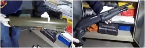 Fucili a pompa e bombe a mano in casa del pregiudicato