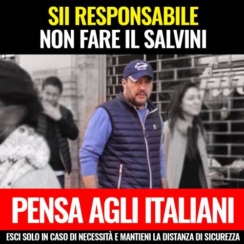 Coronavirus, M5s all’attacco di Salvini: "Non fare come lui, sii responsabile"