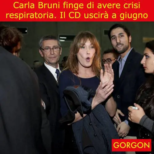 La satira del giorno: la Bruni finge crisi respiratoria