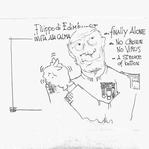 La vignetta del giorno: il principe Filippo invita alla calma