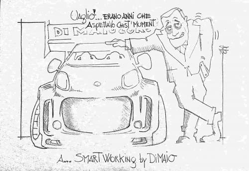 La vignetta del giorno: a'... smart working by Di Maio