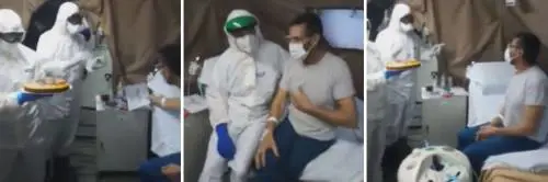 Coronavirus, esercito organizza un compleanno nell'ospedale da campo