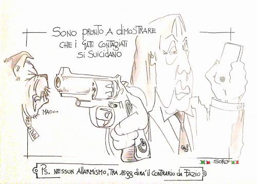 La vignetta del giorno - Burioni parla e i gatti tremano