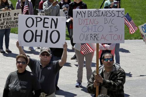 Emergenza Coronavirus in Usa, proteste anti lockdown in Ohio