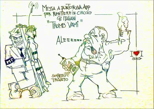 La vignetta del giorno: nuova app per monitorare gli italiani