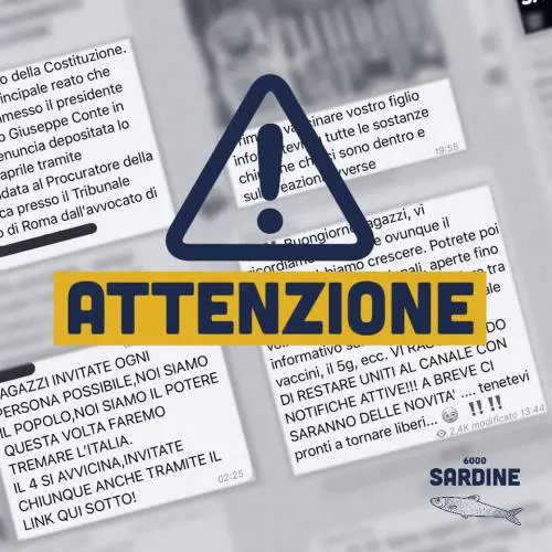 Virus, Sardine denunciano: "Su Telegram si organizzano per manifestare, a rischio la salute di tutti"