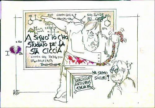 La vignetta del giorno: Burioni e la "sarciccia" antivirus