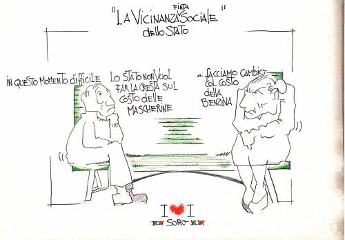 La vignetta del giorno: la finta vicinanza dello Stato