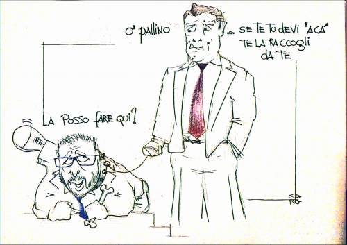 La vignetta del giorno: Renzi decide i bisogni del ministro