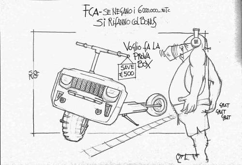 La vignetta del giorno: Fca punta al bonus 500