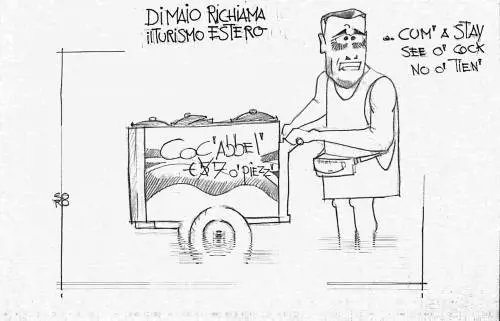 La vignetta del giorno - Di Maio rilancia il turismo