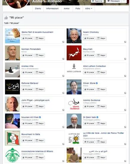 Alcune immagini reperite dalla pagina "Siamo fieri di Essere Musulmani"