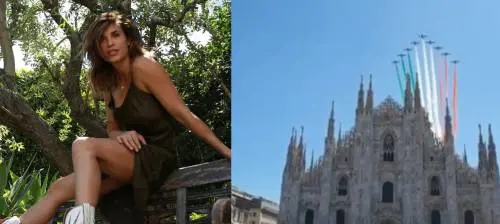 Elisabetta Canalis si emoziona con le Frecce Tricolore. Ma i fan la insultano: "Costano una fortuna"