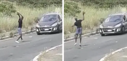 "Italiani di me*** vi ammazzo", la furia del migrante contro le auto in corsa
