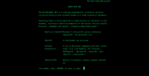 Screenshot della pagina ricreata del primo sito Web (Foto: CERN)