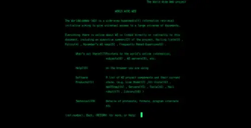 Screenshot della pagina ricreata del primo sito Web (Foto: CERN)