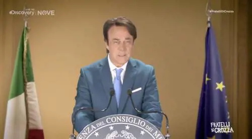Crozza fa ironia su Conte: "Quanti soldi ci dà l'Ue se arrivano pure le cavallette?"