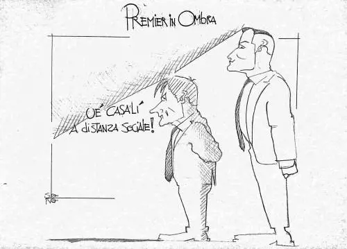La vignetta del giorno: un premier, un'ombra