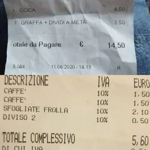 La sfogliatella divisa? Si paga 50 cent in più: lo scontrino fa discutere