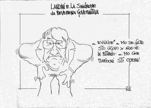 La vignetta del giorno: Landini e la sindrome da reverenza governativa