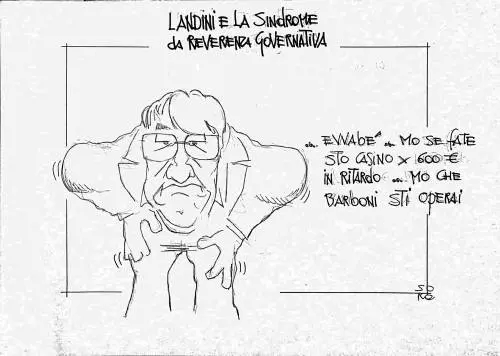 La vignetta del giorno: Landini e la sindrome da reverenza governativa