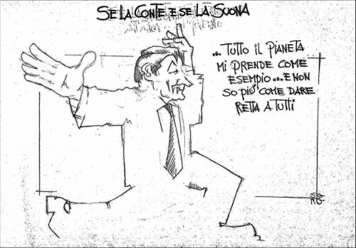 La vignetta del giorno: se la Conte e se la suona