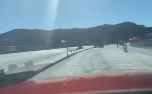 Il primo viaggio in automobile sul nuovo ponte per Genova