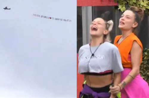 Quell'aereo sulla "casa" del Gf. Il "regalo" di Malefix  per la compagna Silvia