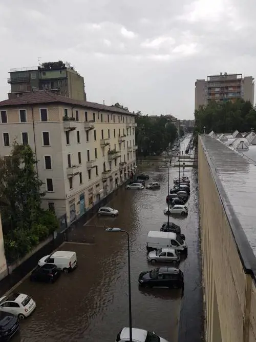 Nubifragio a Milano