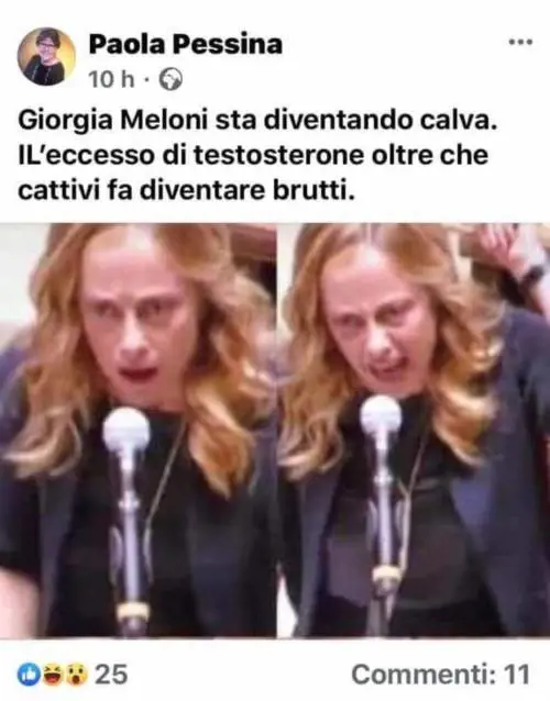 "Guardate è pure calva..." I vergognosi insulti dell'ex sindaco Pd alla Meloni