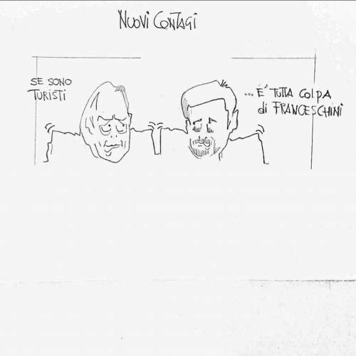 La vignetta del giorno: nuovi contagi, tutta colpa di Franceschini