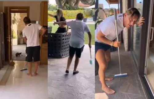 Topo in casa Totti. La Blasi riprende e se la ride