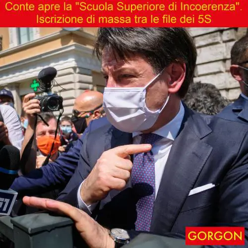Ecco la satira del giorno. Conte apre la sua scuola