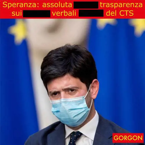 Ecco la satira del giorno. La trasparenza di Speranza