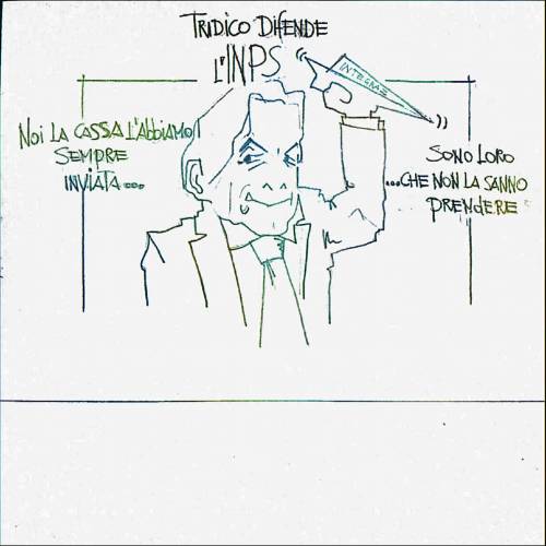 La vignetta del giorno: Tridico difende L'INPS sulla cassa integrazione