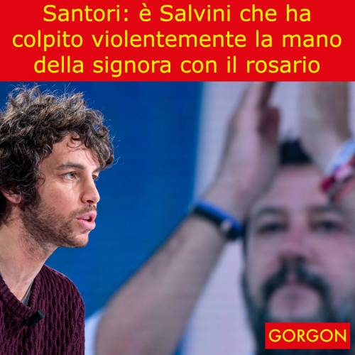 Ecco la satira del giorno: la versione di Santori sull'aggressione a Salvini