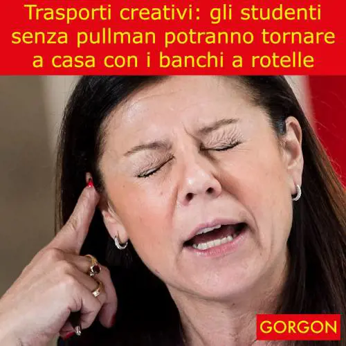 Ecco la satira del giorno. Trasporti scolastici creativi