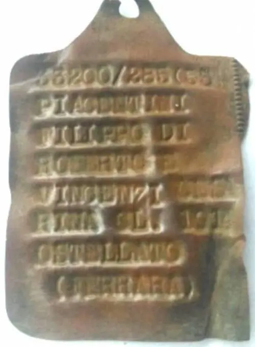 Le piastrine dei caduti in Russia