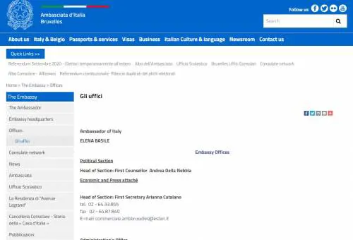 La gaffe dell'ambasciata italiana: se cerchi l'ufficio scolastico finisci su un sito porno