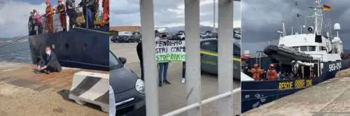 Barricate della Lega al porto: i migranti sbarcano lo stesso