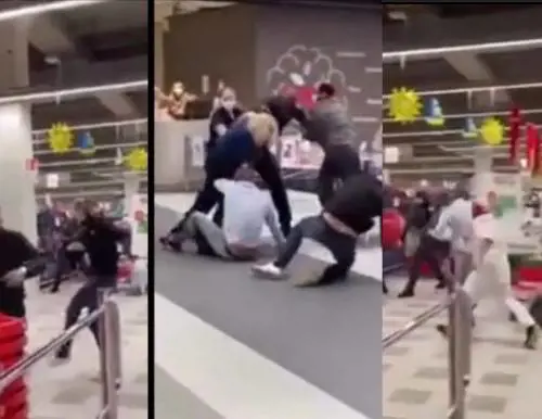 "Per cortesia, può indossarla?" Volano carrelli al supermercato