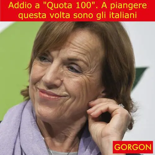 Ecco la satira del giorno. "Quota 100" lacrime