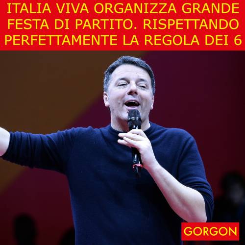 Ecco la satira del giorno. Renzi organizza la festa di Italia Viva