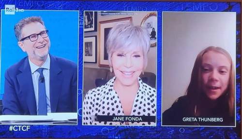 Il ritorno di Greta in tv da Fazio: con lei l'anti-Trump Jane Fonda