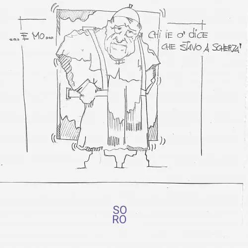 La vignetta del giorno: Sua Santita sugli omosessuali  non sopporta più il peso e torna su sui passi