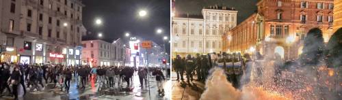 Milano, le molotov sulla polizia Scontri a Torino: 2 agenti feriti