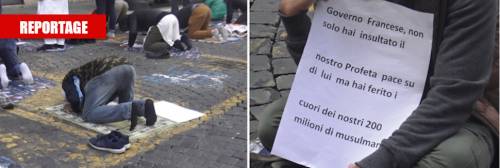 Islamici in piazza al grido di Allah Akbar: "Francesi chiedano scusa sennò son guai"