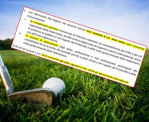 Giochi a golf? Non esiste il lockdown