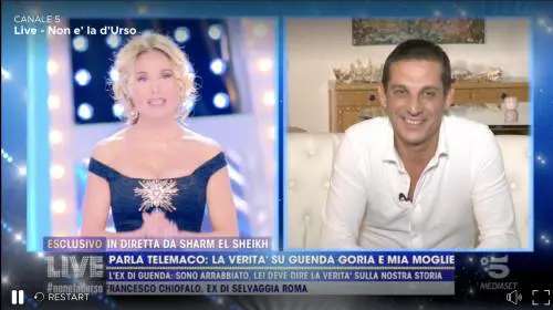Tra Guenda Goria e Telemaco arriva la d’Urso a fare da Cupido