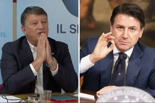 Conte in diretta a sua insaputa. E scoppia la lite col sindacalista